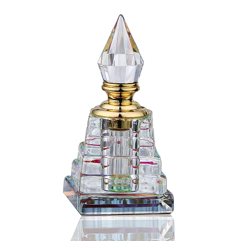 

Tower Shape 3ml Small Travel Perfume Bottles K9 Crystal Mini Sample Clear Women Refillable Containers Bottle Home Decorate