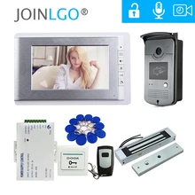 MILEVIEW проводной " Видео дверной телефон видеодомофон дверной звонок Система 1 монитор 1 RFID камера+ Электрический магнитный замок