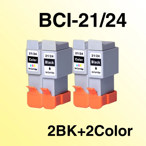 

4х чернильный картридж BCI21 24C, совместимый с Canon PIXMA IP1000/IP1500/IP2000