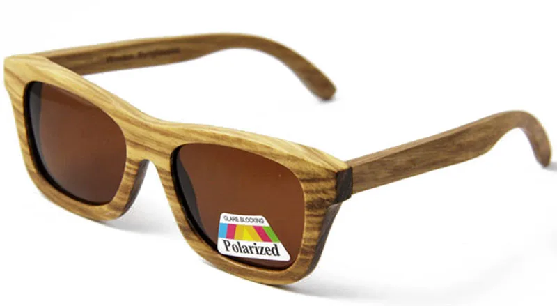 Новинка настоящие солнечные очки из дерева зебрано поляризационные ручной работы Бамбуковые мужские солнцезащитные очки мужские Gafas Oculos De Sol Madera