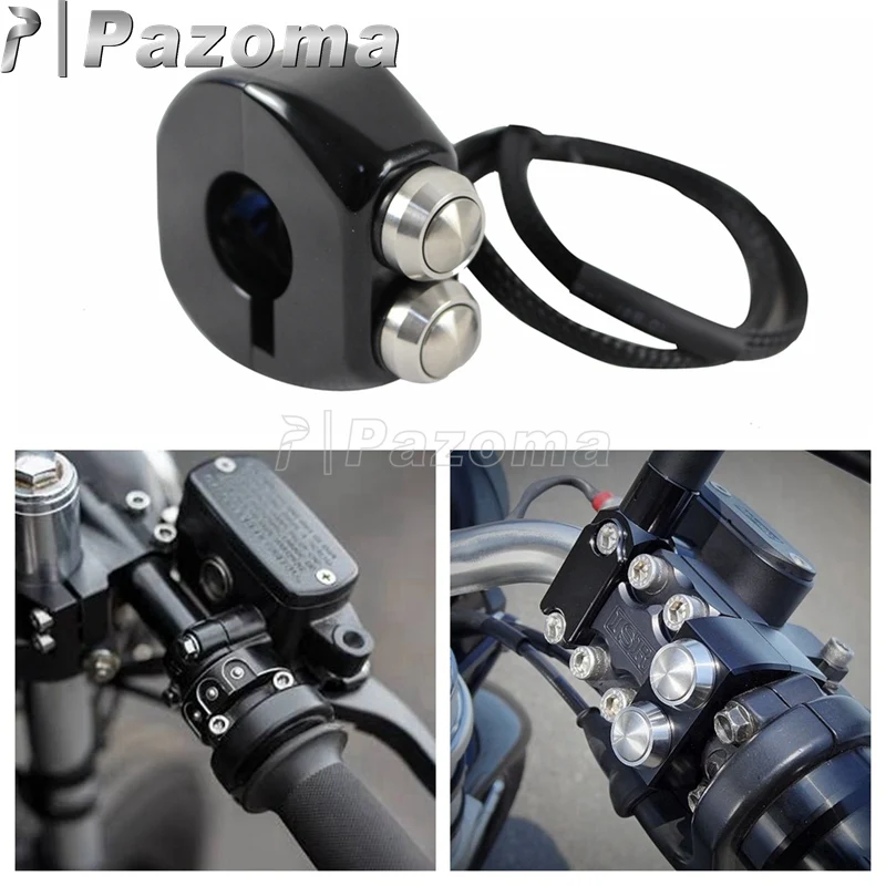 Pazoma Aluminum Black Universal Switch 22.2mm 7/8" Handlebar Motorbike