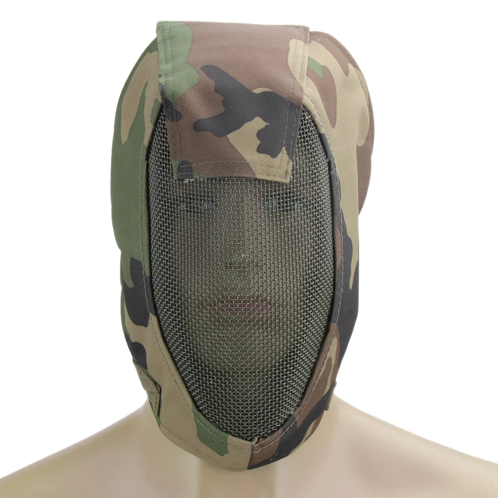 

Military Tactical Mask Full Face Metal Steel Wire Mesh Combat Mask Airsoft Fencing Equipment Sport Helmet Paintball Accessories