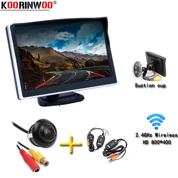 

Koorinwoo Intelligent Universal 360 HD 5 inch TFT LCD Monitor Screen Parking Resistant Rear View Camera Trunk Mirror Image Blind