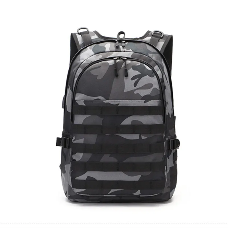 

Backpack man School Bags Mochila Pubg Battlefield Infantry Pack Camouflage Travel Canvas USB Charging Knapsack Cosplay