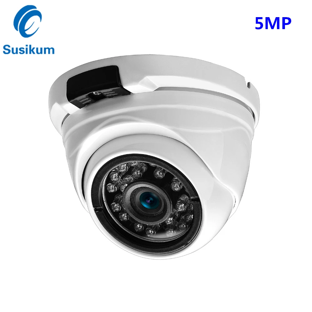 

5Megapixel Security Camera Dome 3.6mm Lens Vandalproof Metal Night Vision Surveillance Analog Camera BNC Video Output