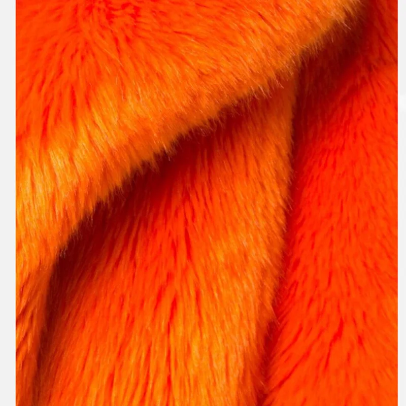 Меховая куртка оранжевого цвета из лисьего меха, роскошная женская меховая куртка, зимняя Толстая теплая верхняя одежда с длинным рукавом из цельного меха, мода