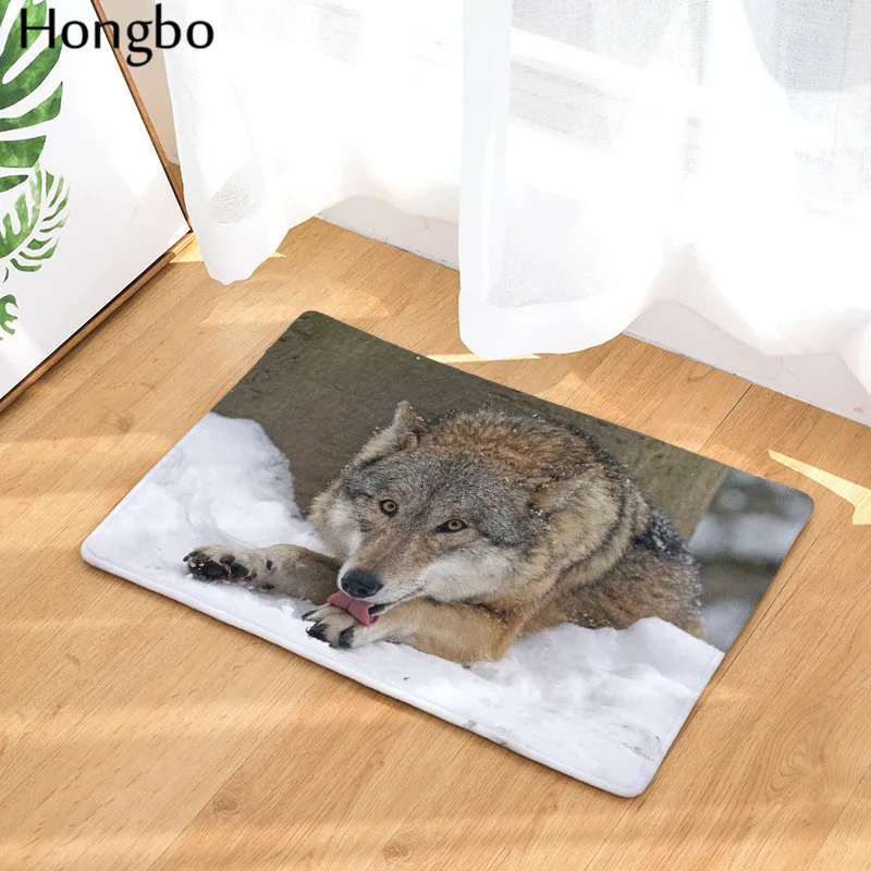 Hongbo новые Придверные коврики волк Печать Напольный коврик кухня ванная комната коврики 40X60 50X80 см противоскользящие Esteras
