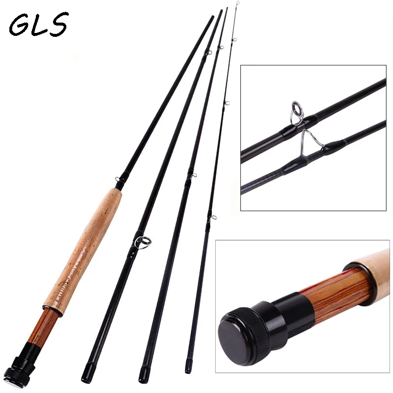 

Carbon Fly Fishing Rod 2.7M 4 Section Fishing Rod Soft Cork Handle Fishing Rod for Carp Pesca