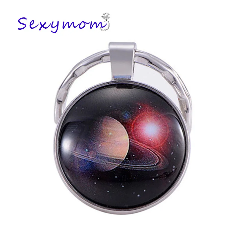 Sky Star Blue Earth Time Gem Mars брелок ювелирный галактика Вселенная, космос, планета Подарочная подвеска-брелок для друзей