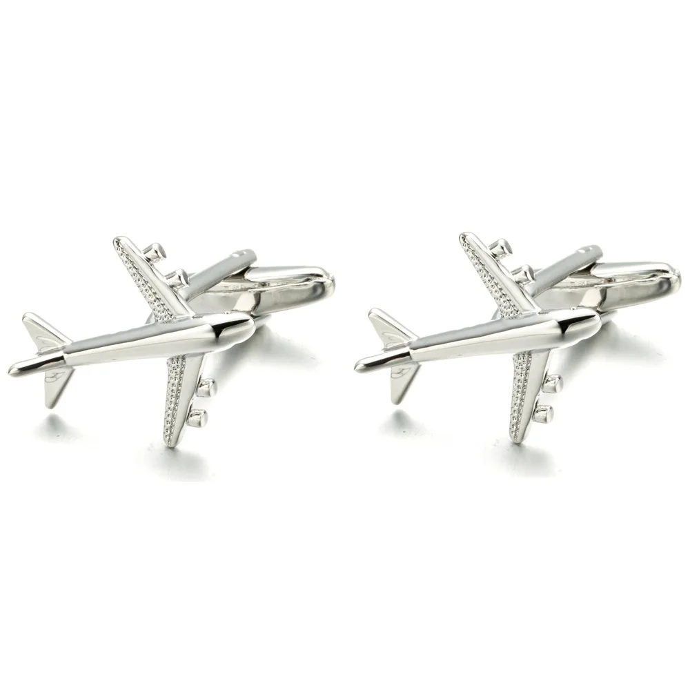 CHUKUI Men Clothing Boutique Plane Styling Shirt Cufflinks Brass Airplane Cuff Links Gifts For Men Free Shipping (4)