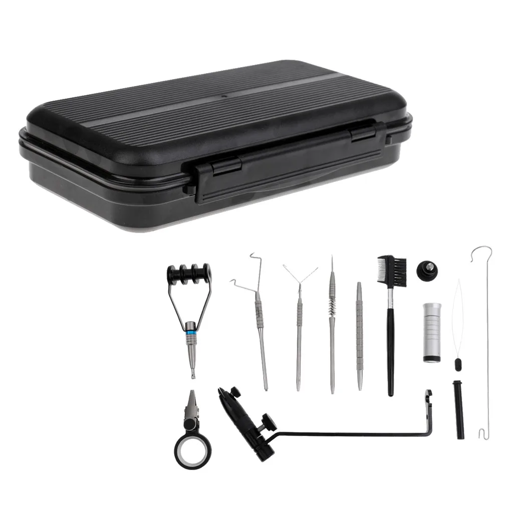 

Durable Compact Fly Tying Vise Fly Tying Tool Set Fishing Tackle Kit for Travel Camping Hiking Accessories