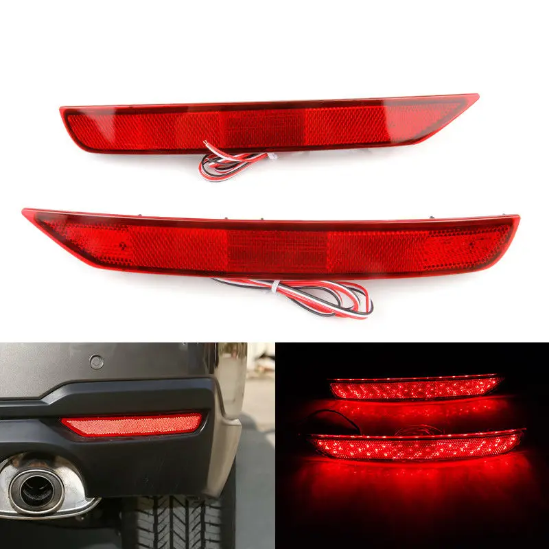 

2x LED Rear Bumper Reflector DRL Brake Light Lamp For Subaru Forester 2008-2017
