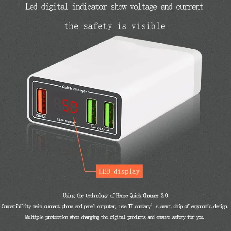 12 V 24 V 3 منافذ USB تهمة 3.0 شاحن سيارة السريع QC 3.0 محول LED عرض ل فون سامسونج هواوي xiaomi الهاتف المحمول