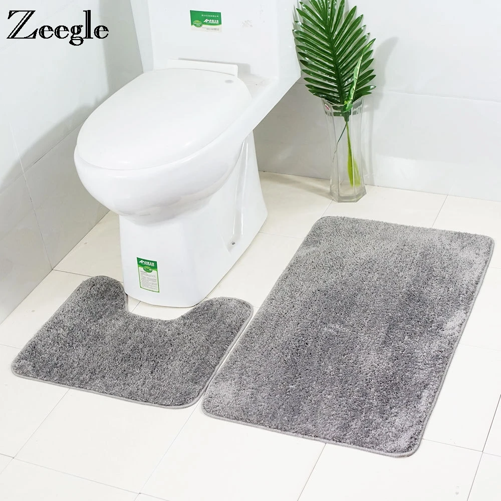 Zeegle 2 шт. Ванная комната коврики Нескользящие на коврике арабских цифр Туалет