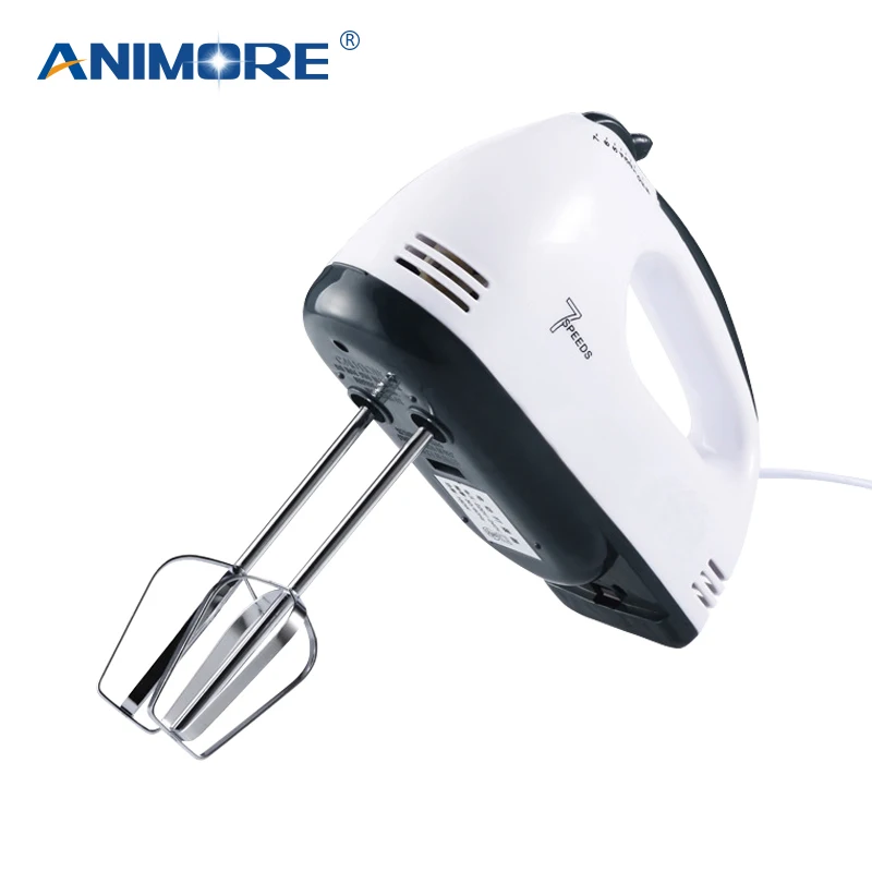 

ANIMORE Manual Mini Blender 7 Speed Dough Hand Mixer Food Blender Multifunctional Food Processor Electric Kitchen Mixer FM-02