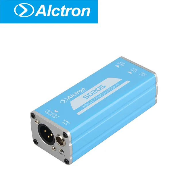 Alctron SD205 пассивный прямой ящик стерео DI box преобразует несбалансированный в баланс процессор аудио сигнала