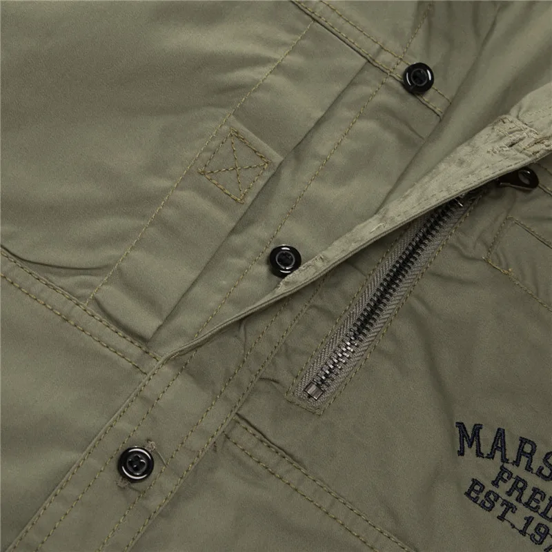 Fredd Marshall Fashion Men's Shirts Spring Cotton Solid Color Long Sleeve Male Shirt with Zipper Pockets Camisa Masculina Plus Size (8)