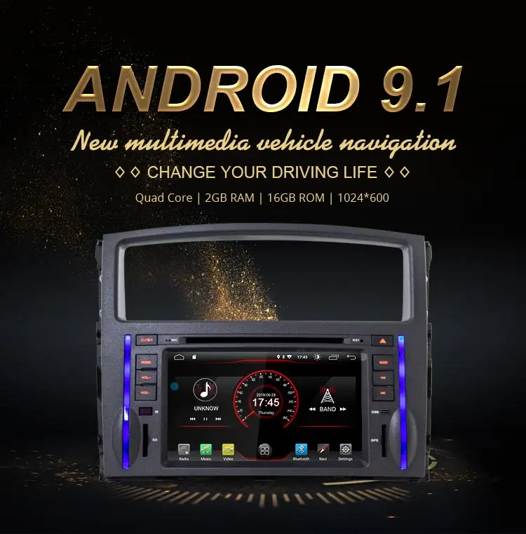 Excellent JDASTON Android 9.1 Car DVD Player For Mitsubishi Pajero V97 V93 2006-2011 Multimedia GPS Navigation 2 Din Car Radio IPS Stereo 1