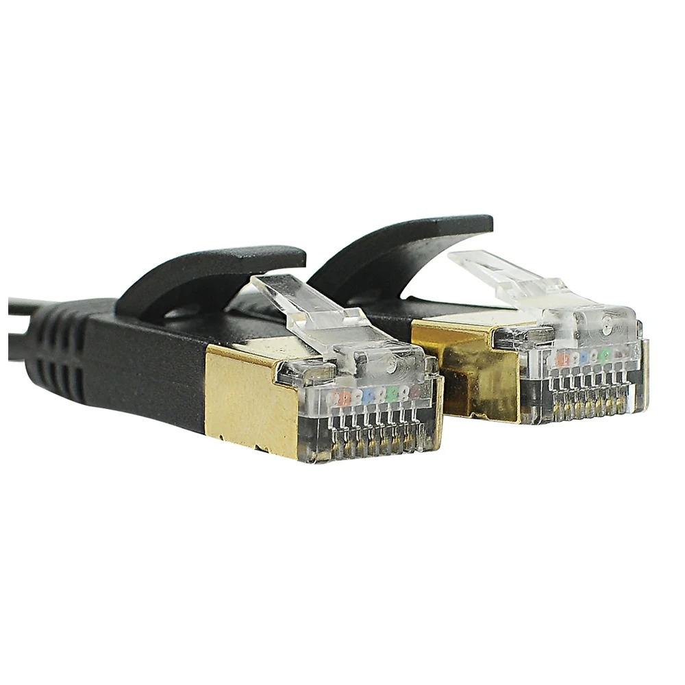 Высокая Скорость 10 Гбит/с Cat7 SSTP RJ45 сети плоский экранированные патч корд CAT 7