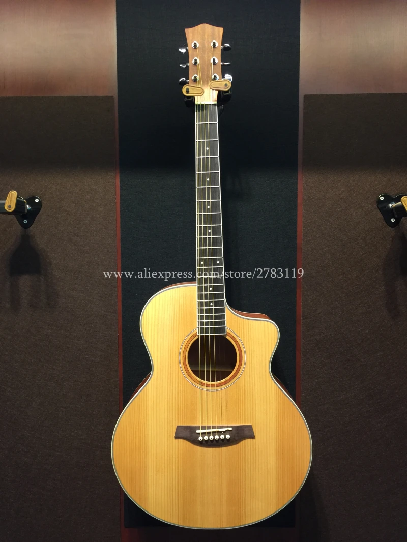 

JOKER 41 inch Acoustic Folk guitar,Cutaway guitar with Solid spruce top/mahogany body