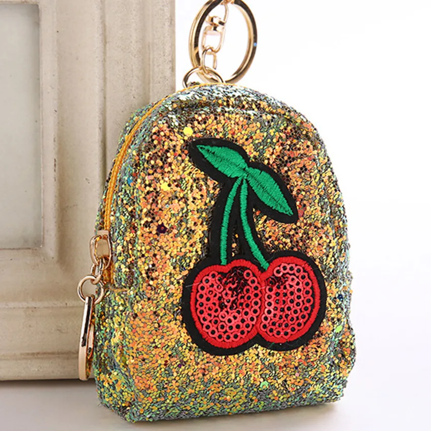 Simple small backpack tassel Keychain Car Key Ring Zero purse Key Chain Bag pendant Keyrings For