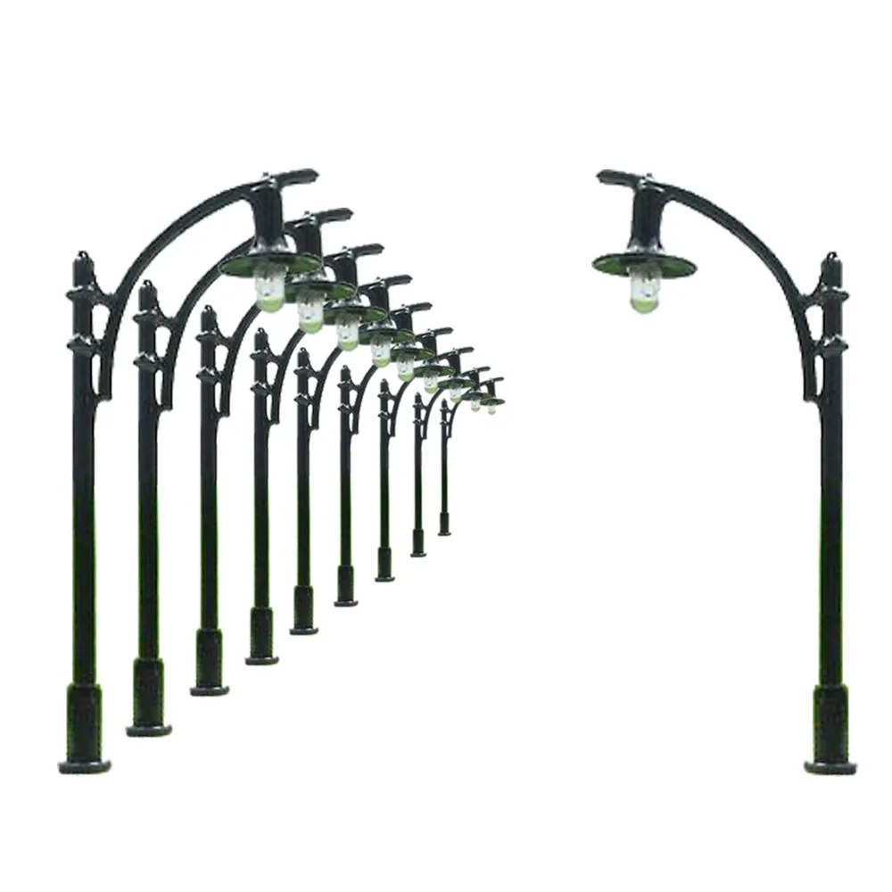 

10pcs Model Trains Lamppost lamp HO N 5.5cm 12v L309 model outdoor lights model buliding kit street light