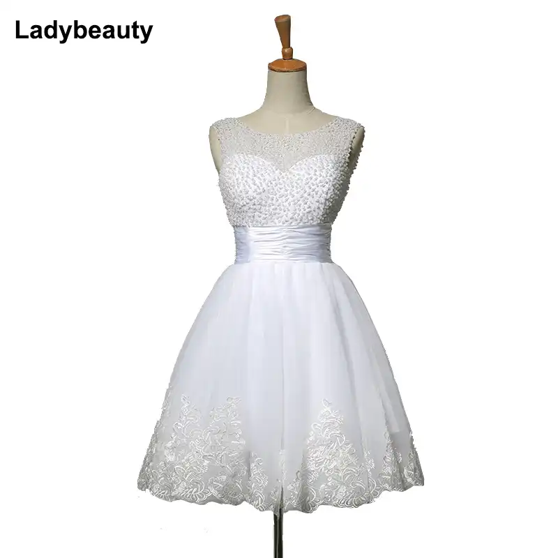 white short wedding dresses plus size