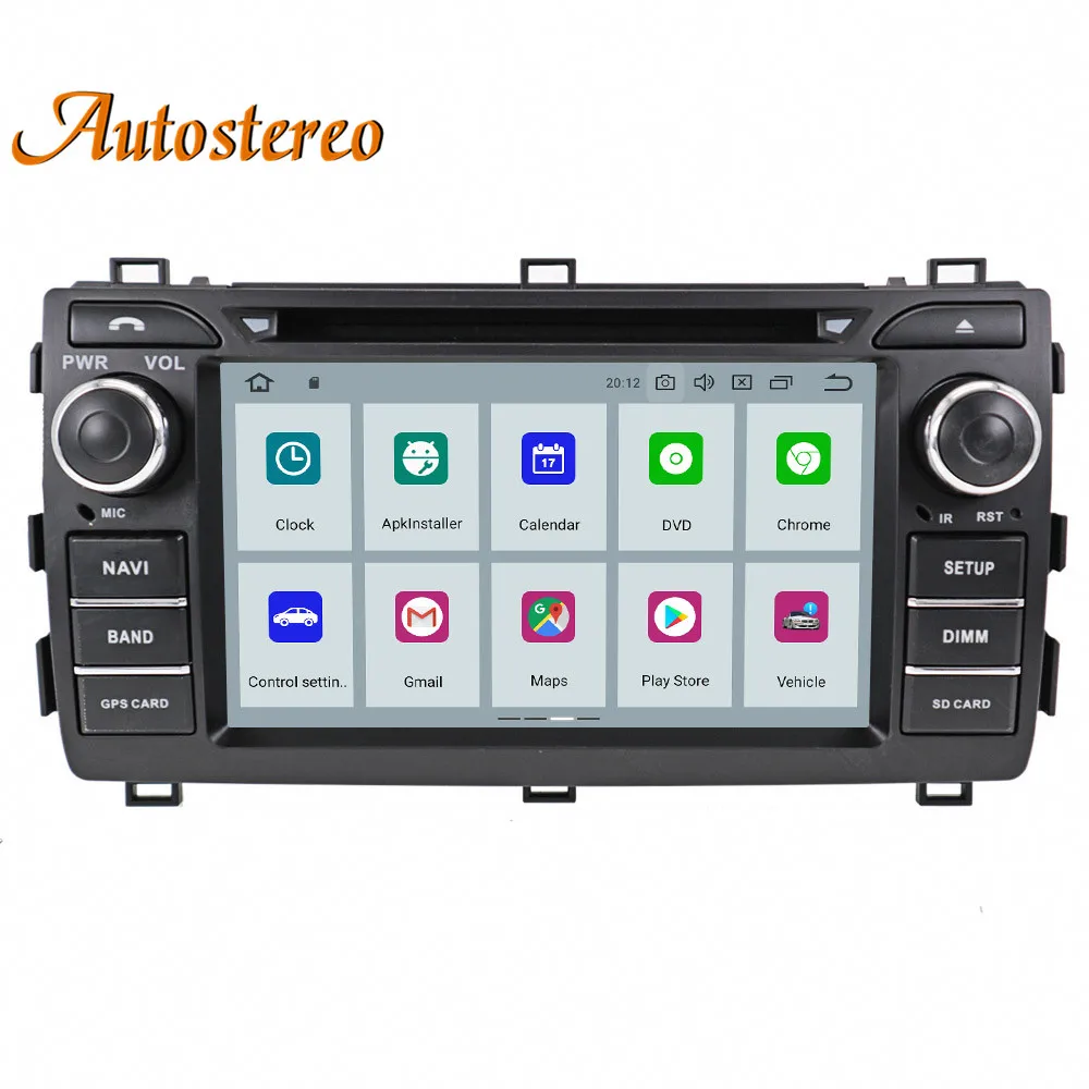 Top Android 9.0 Car DVD player GPS navigation Stereo unit For Toyota Auris 2013 2014 2015 Auto headunit Satnav multimedia recoder 1