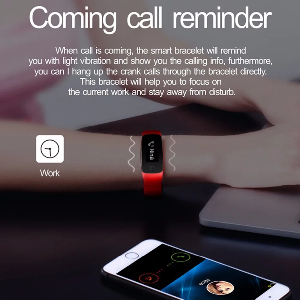 SOONHUA Bluetooth Smart Браслет RTC дисплей мягкий силиконовый спортивные потонепроницаемые браслет анти потерянный удаленного камера сердечного ритма мониторы