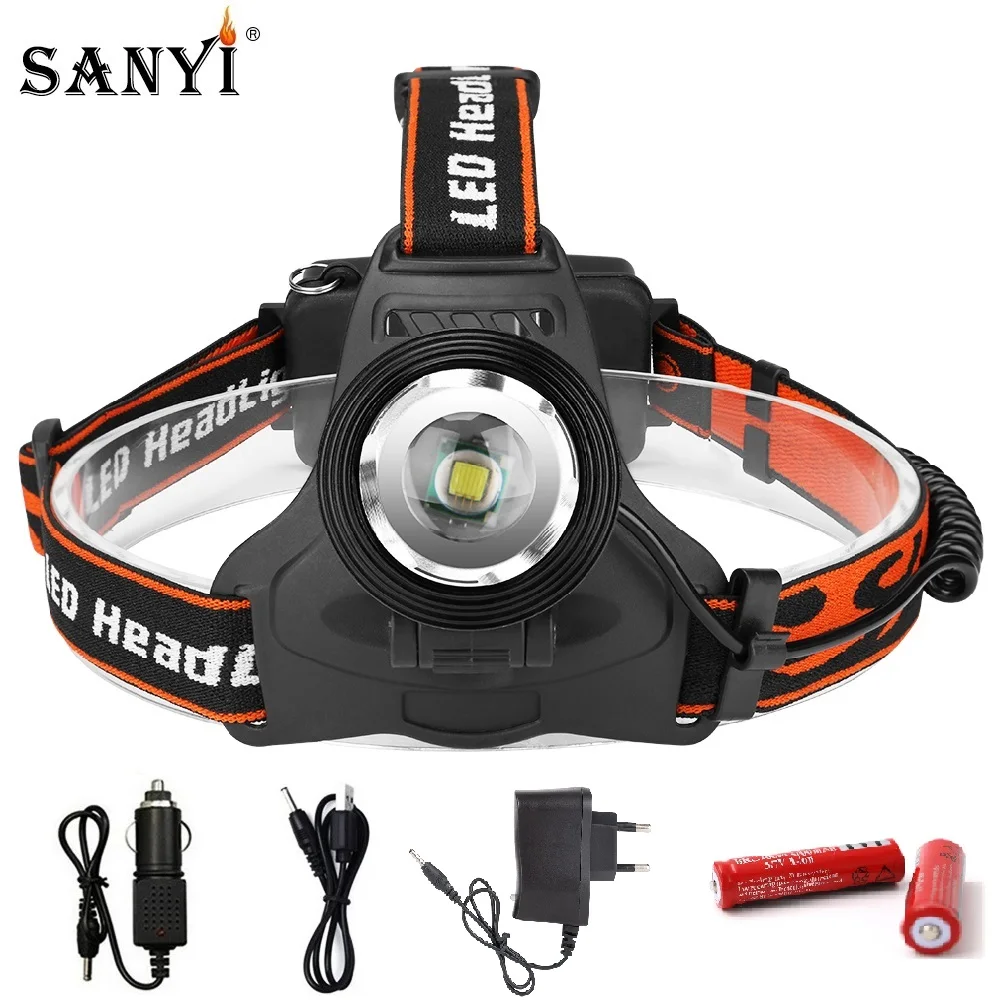 

LED XML T6 Headlight Headlamp Rechargeable 18650 Head Lamp Flashlight Torch Light Forehead Lantern for Bicycle Camping Fishing