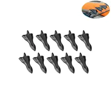 Черный остроконечный плавник акулы хвост из углеродного волокна автомобиля арматура декоративная крышка хвост 10 шт