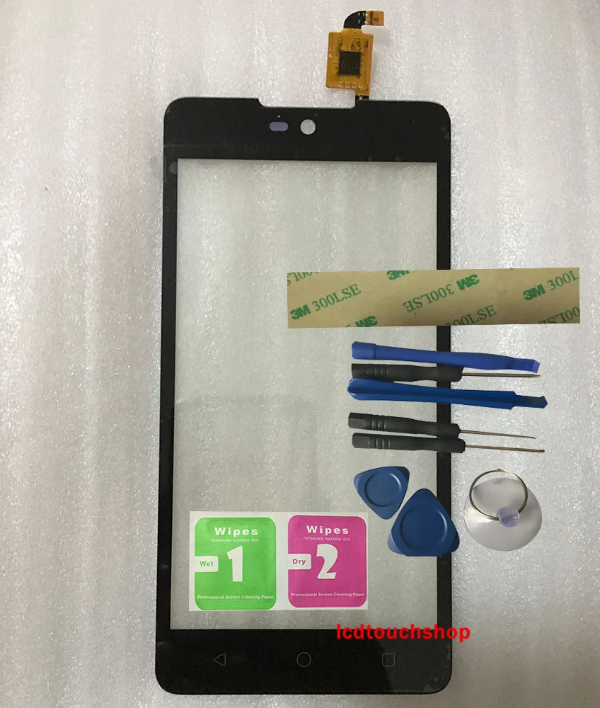 

New Touchscreen For Wiko Rainbow lite Touch Panel Digitizer Front Glass Lens Touch Screen Sensor Replacement With Tools
