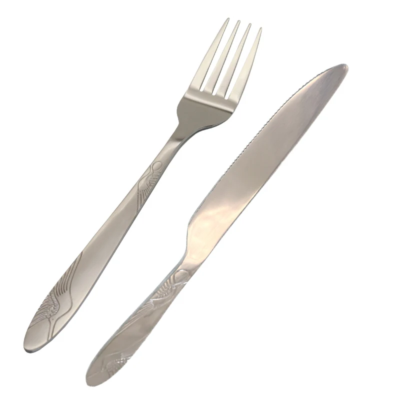 1 Set Of Stainless Steel Cutlery Sets Restaurant Dining Steak And