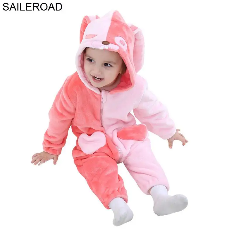 SAILEROAD мультфильм ленивец пижама с молнией для ребенка зимнее новорожденное спальное платье детская одежда одеяло для малыша - Цвет: H2506 rabbit