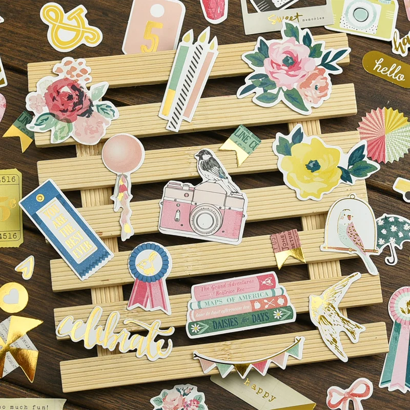 45 шт Think Happy Cardstock высечки для скрапбукинга счастливый планировщик/изготовление карт/Журнал проекта