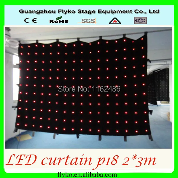 

free shipping new products Led curtain p18 2x3m
