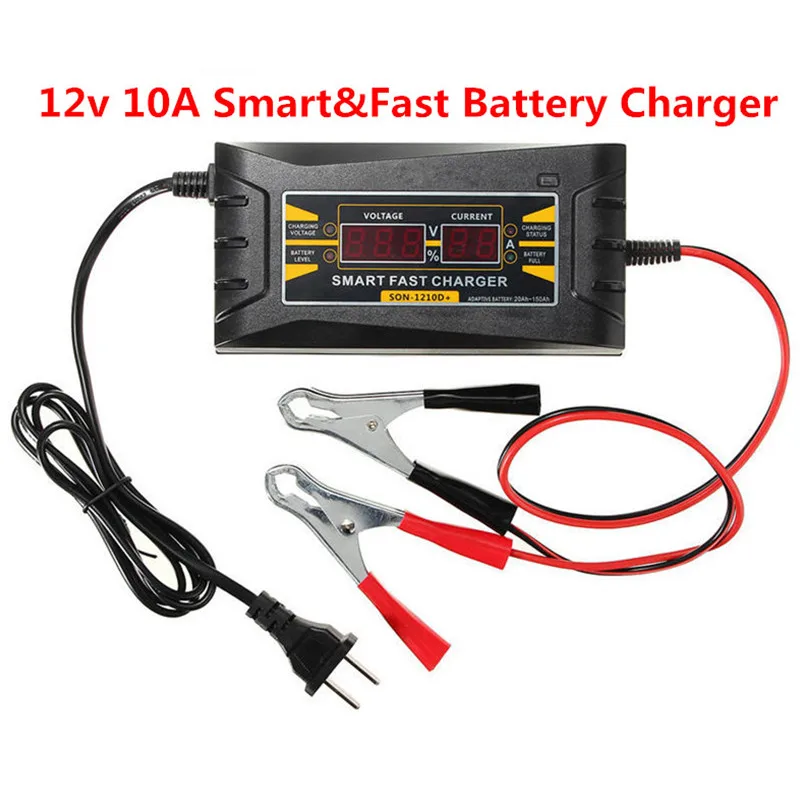 Intelligent Car font b Battery b font Charger 12v 10A 20 150AH Automatic Smart Fast font