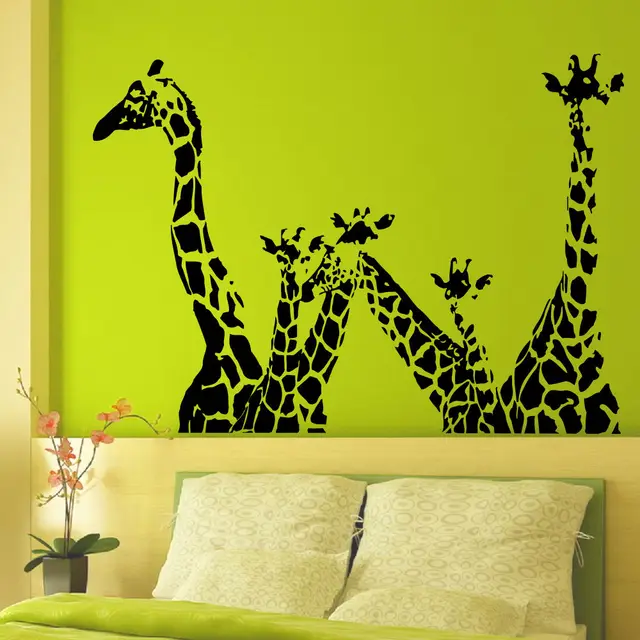 animal giraffe vinyl wall decal giraffe jungle safari african animal