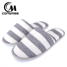 CONYMEE/мужские повседневные кроссовки; полосатые Тапочки для пар в отеле/путешествия; обувь на плоской подошве; домашние теплые тапочки; мужские мягкие тапочки; Pantufas