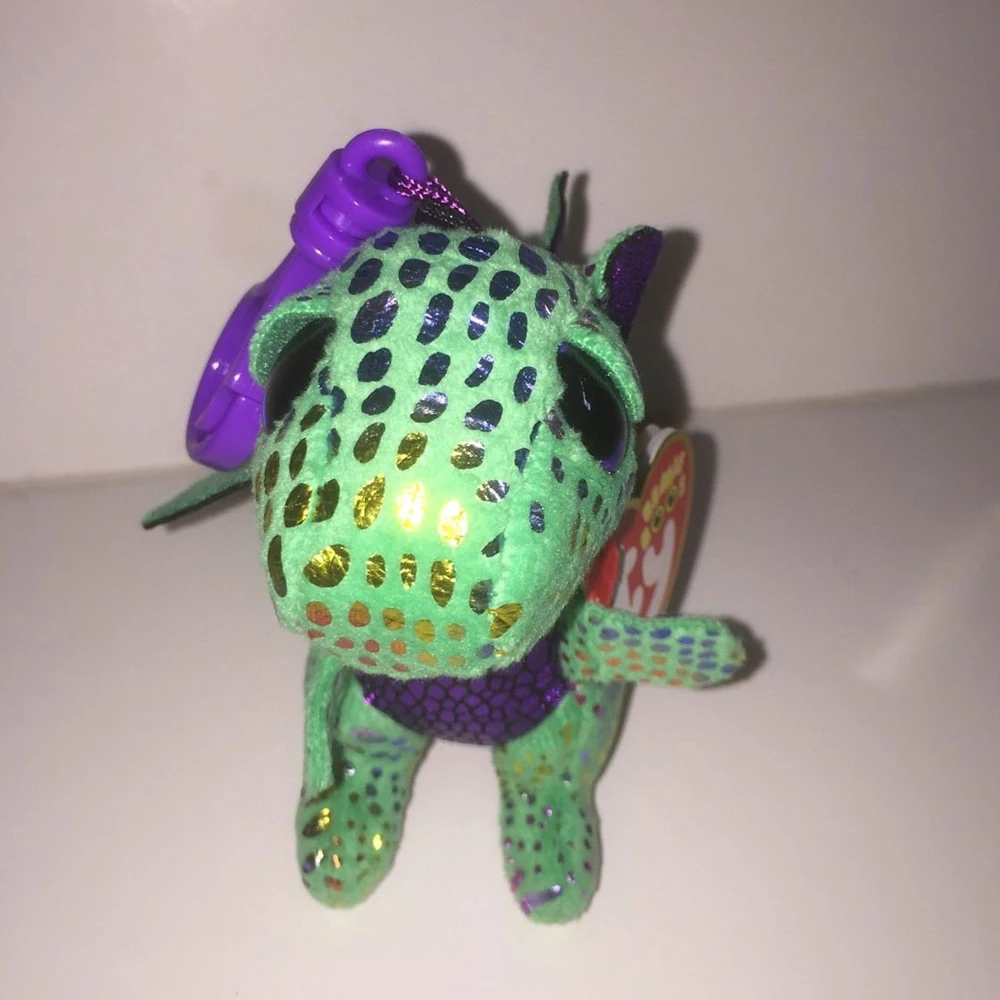 TY Beanie Boos 3/" CINDER Dragon Key Clip Plush Stuffed Animal Collectible Toy