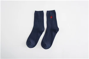 Pier Polo Calcetines Hombre Модные мужские Calcetines однотонные шелковые носки хлопковые носки дезодорант Sokken разноцветные смешные мужские носки - Цвет: Синий