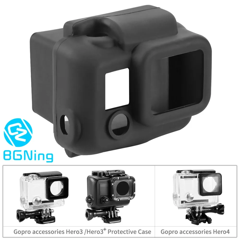 

Silicone Soft Portable Protective Dustproof Waterproof Case Cover Skin for GoPro HD Hero 3 / 3+ / Hero 4 Action Camera Accessory
