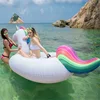 Rooxin géant licorne piscine flottante anneau de natation matelas pneumatique gonflable natation cercle piscine flotteur rangée Tube eau fête jouets ► Photo 2/6
