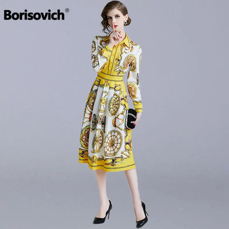 Женское винтажное длинное платье Borisovich элегантное трапециевидной формы с
