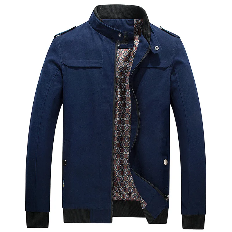 Новинка, летняя и Осенняя мужская куртка, ветровка с воротником, мужская синяя бейсбольная куртка, высокое качество, мужские куртки, размер M-4XL
