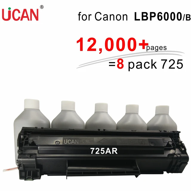 UCAN CTSC(kit) Cartridge 725 for Canon LBP 6000 6000B LBP6000 12,000 pages equivalent to 8 Pack