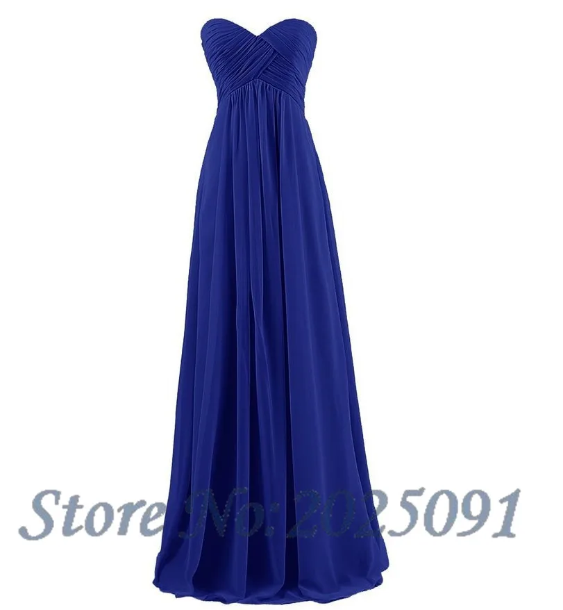 Простое пляжное платье для выпускного вечера женские розовые платья подружки невесты шифоновые вечерние платья для выпускного вечера Длинные вечерние платья G042 - Цвет: Royal Blue