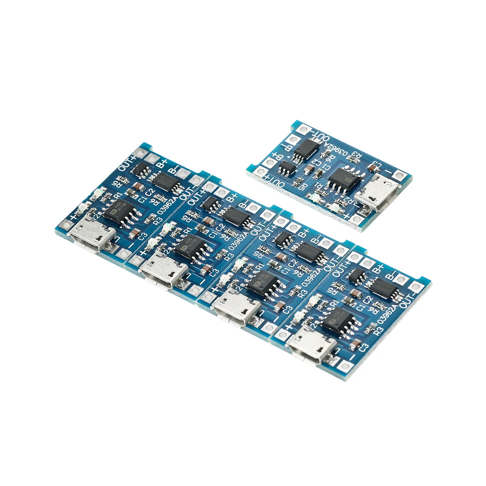 5pcs 5V 1A Micro USB 18650 Lithium Battery Charging + Protection