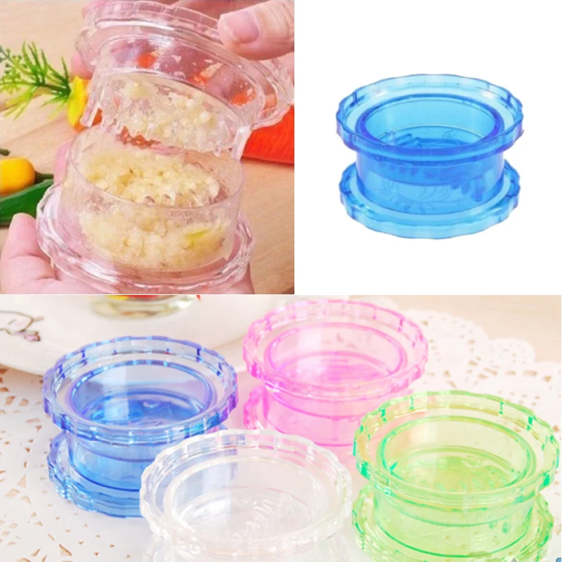 

Helpful Garlic Crusher Grater Plastic Box Twist Peeler Mincer Press Kitchen Tool New