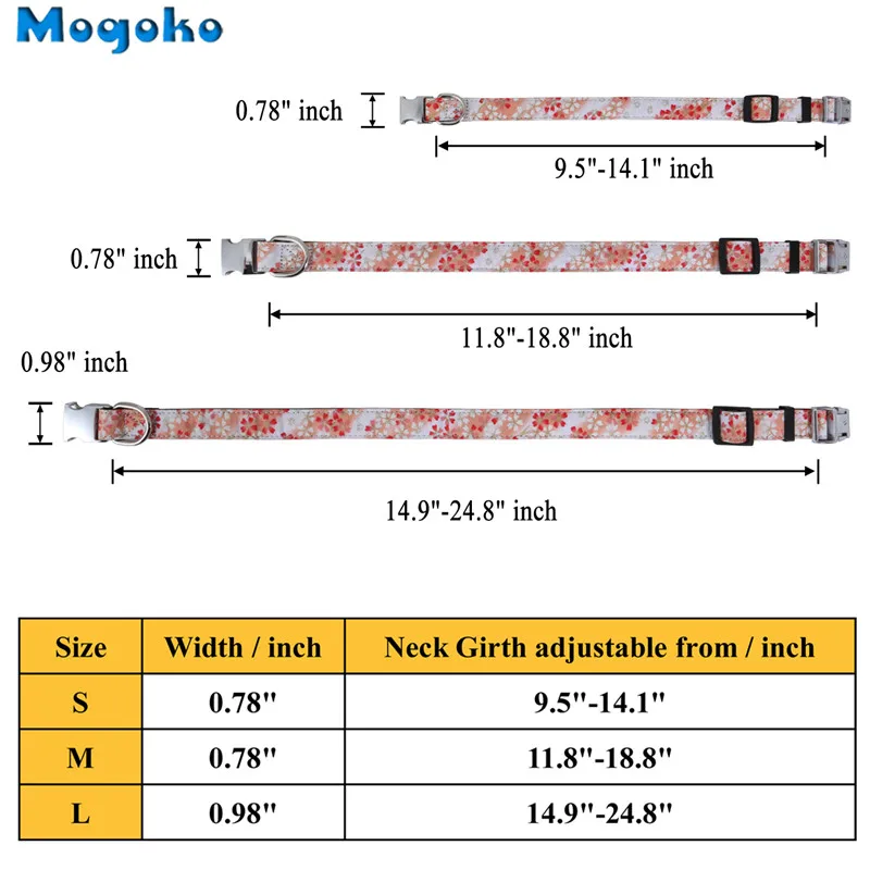 Mogoko Custom Engraved нейлоновый ошейник для собаки, индивидуальный кличка/телефон/адрес Engraved ошейники для щенков с металлической пряжкой для